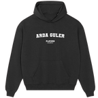 Arda Guler hoodie – red men's hoodie with white Arda Guler letters and Players Couture logo on the chest