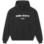 Gibbs-White hoodie – grey men's hoodie with black Gibbs-White letters and Players Couture logo on the chest