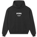 Pedri hoodie – navy men's hoodie with white Pedri letters and Players Couture logo on the chest