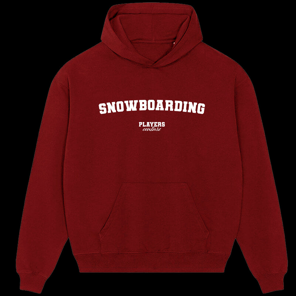 Snowboarding Players Couture Men's Casual Hoodie Red