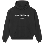 The Toffees hoodie – black men's hoodie with white The Toffees letters and Players Couture logo on the chest