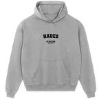 Hades hoodie – black men's hoodie with white Hades letters and Players Couture logo on the chest
