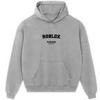 Roblox hoodie – navy men's hoodie with white Roblox letters and Players Couture logo on the chest