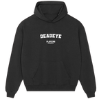 Deadeye hoodie – grey men's hoodie with black Deadeye letters and Players Couture logo on the chest