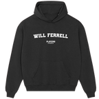 Will Ferrell hoodie – red men's hoodie with white Will Ferrell letters and Players Couture logo on the chest