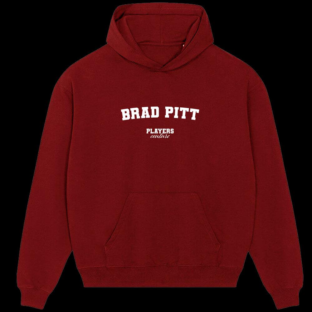 Brad Pitt Players Couture Men's Casual Hoodie Red