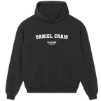 Daniel Craig hoodie – navy men's hoodie with white Daniel Craig letters and Players Couture logo on the chest