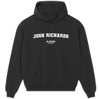 Josh Richards hoodie – grey men's hoodie with black Josh Richards letters and Players Couture logo on the chest