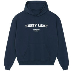 Khaby Lame hoodie – black men's hoodie with white Khaby Lame letters and Players Couture logo on the chest