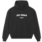Joe Rogan hoodie – navy men's hoodie with white Joe Rogan letters and Players Couture logo on the chest