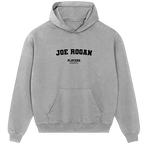 Joe Rogan hoodie – red men's hoodie with white Joe Rogan letters and Players Couture logo on the chest