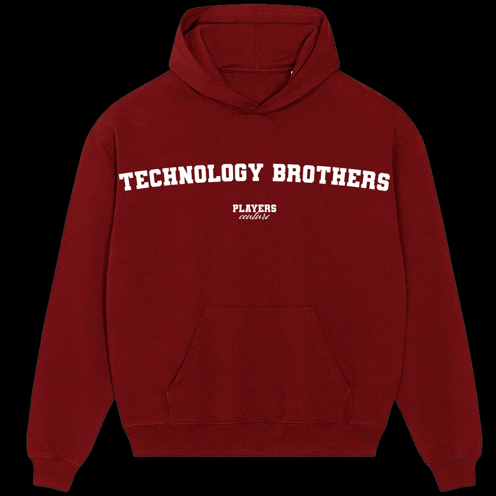 Technology Brothers Players Couture Men's Casual Hoodie Red
