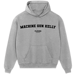 Machine Gun Kelly hoodie – black men's hoodie with white Machine Gun Kelly letters and Players Couture logo on the chest