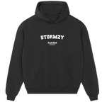 Stormzy hoodie – red men's hoodie with white Stormzy letters and Players Couture logo on the chest