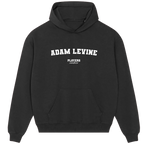 Adam Levine hoodie – grey men's hoodie with black Adam Levine letters and Players Couture logo on the chest
