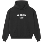 Al Green hoodie – navy men's hoodie with white Al Green letters and Players Couture logo on the chest