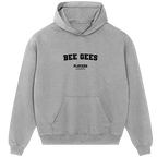 Bee Gees hoodie – red men's hoodie with white Bee Gees letters and Players Couture logo on the chest