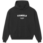 D’Angelo hoodie – navy men's hoodie with white D’Angelo letters and Players Couture logo on the chest