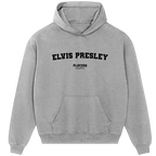 Elvis Presley hoodie – red men's hoodie with white Elvis Presley letters and Players Couture logo on the chest