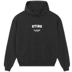 Sting hoodie – red men's hoodie with white Sting letters and Players Couture logo on the chest