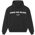 Armin van Helden hoodie – red men's hoodie with white Armin van Helden letters and Players Couture logo on the chest