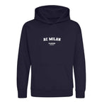 AC Milan hoodie – navy kids' hoodie with white AC Milan letters and Players Couture logo on the chest