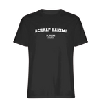 Achraf Hakimi t-shirt – black men's t-shirt with white Achraf Hakimi letters and Players Couture logo on the chest