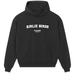 Airlie Birds hoodie – black men's hoodie with white Airlie Birds letters and Players Couture logo on the chest
