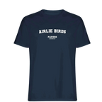Airlie Birds t-shirt – navy men's t-shirt with white Airlie Birds letters and Players Couture logo on the chest