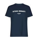 Aitana Bonmati t-shirt – navy men's t-shirt with white Aitana Bonmati letters and Players Couture logo on the chest