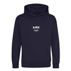 Ajax hoodie – navy kids' hoodie with white Ajax letters and Players Couture logo on the chest