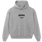 Akira hoodie – grey men's hoodie with black Akira letters and Players Couture logo on the chest