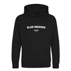 Alan Shearer hoodie – black kids' hoodie with white Alan Shearer letters and Players Couture logo on the chest