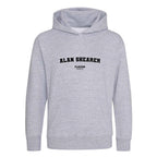 Alan Shearer hoodie – grey kids' hoodie with black Alan Shearer letters and Players Couture logo on the chest