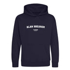 Alan Shearer hoodie – navy kids' hoodie with white Alan Shearer letters and Players Couture logo on the chest