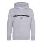 Alejandro Garnacho hoodie – grey kids' hoodie with black Alejandro Garnacho letters and Players Couture logo on the chest