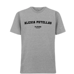 Alexia Putellas t-shirt – grey men's t-shirt with black Alexia Putellas letters and Players Couture logo on the chest