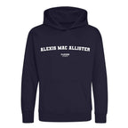 Alexis Mac Allister hoodie – navy kids' hoodie with white Alexis Mac Allister letters and Players Couture logo on the chest