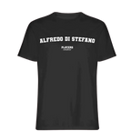 Alfredo Di Stefano t-shirt – black men's t-shirt with white Alfredo Di Stefano letters and Players Couture logo on the chest