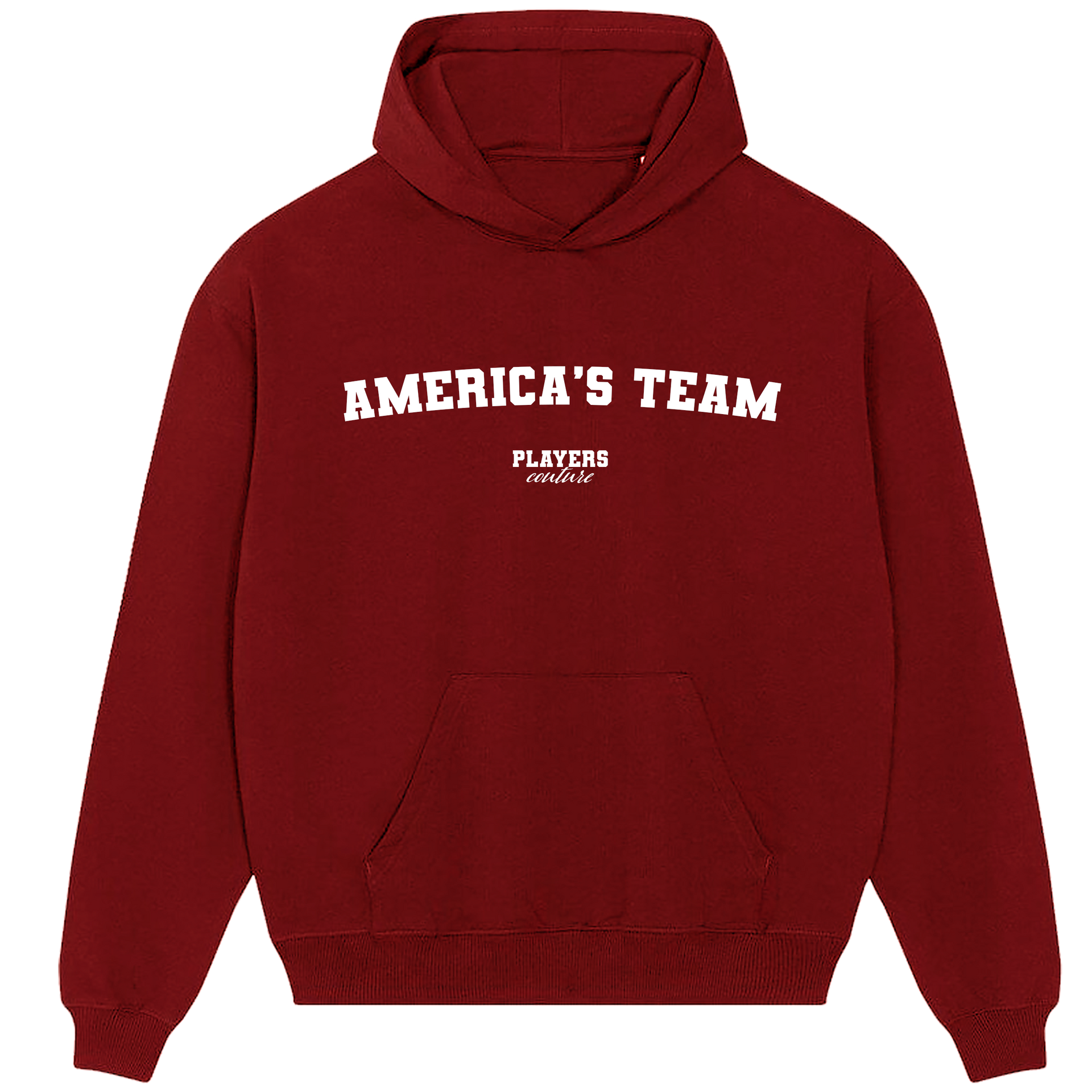 America's Team Players Couture Men's Casual Hoodie Red