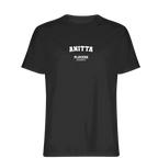 Anitta t-shirt – black men's t-shirt with white Anitta letters and Players Couture logo on the chest