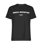Annika Sorenstam t-shirt – black men's t-shirt with white Annika Sorenstam letters and Players Couture logo on the chest