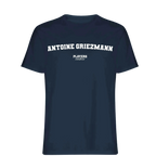 Antoine Griezmann t-shirt – navy men's t-shirt with white Antoine Griezmann letters and Players Couture logo on the chest
