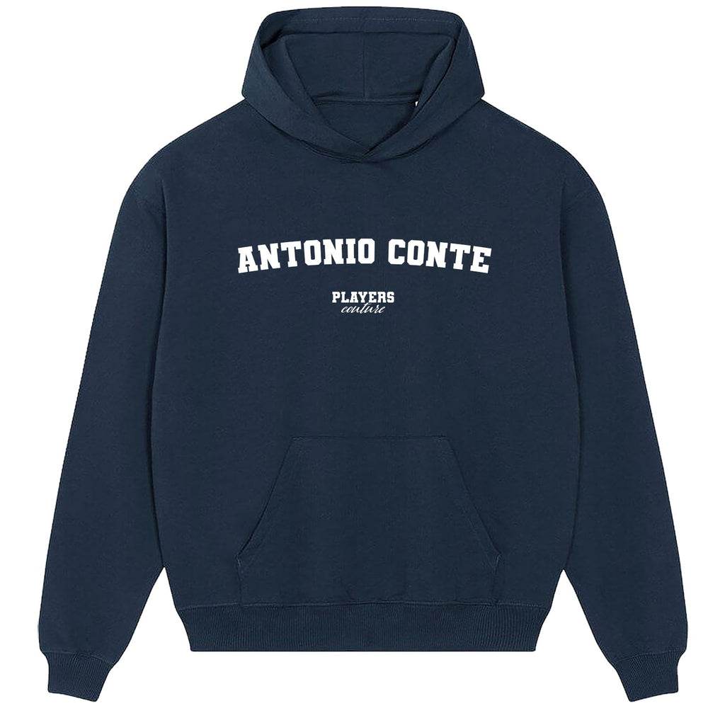 Antonio Conte men's hoodie in navy with bold name lettering