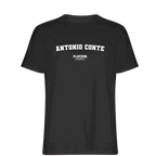 Antonio Conte t-shirt – black men's t-shirt with white Antonio Conte letters and Players Couture logo on the chest