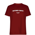 Antonio Conte t-shirt – red men's t-shirt with white Antonio Conte letters and Players Couture logo on the chest