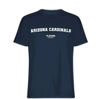 Arizona Cardinals t-shirt – navy men's t-shirt with white Arizona Cardinals letters and Players Couture logo on the chest