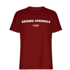 Arizona Cardinals t-shirt – red men's t-shirt with white Arizona Cardinals letters and Players Couture logo on the chest
