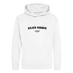 Arjen Robben hoodie – white kids' hoodie with black Arjen Robben letters and Players Couture logo on the chest