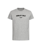Ashley Cole t-shirt – grey kids' t-shirt with black Ashley Cole letters and Players Couture logo on the chest